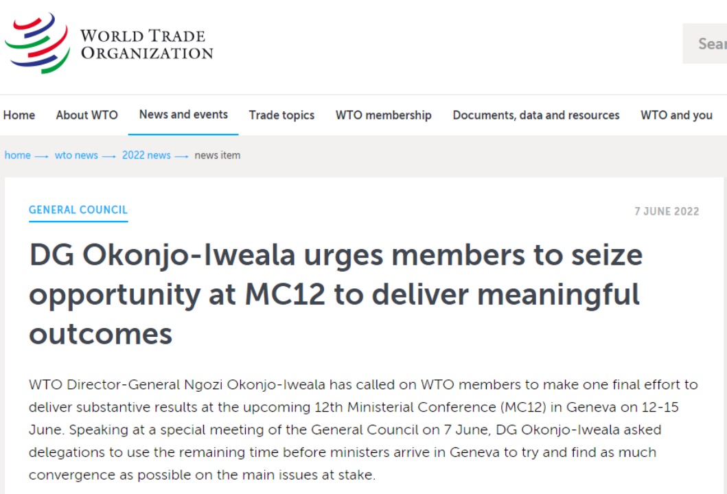 《经济学人》：WTO MC12重启 数字经济成为全球经济复苏和增长的核心引擎