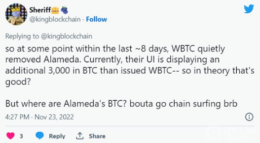 wBTC 网站及其资产证明显示它是超额抵押的