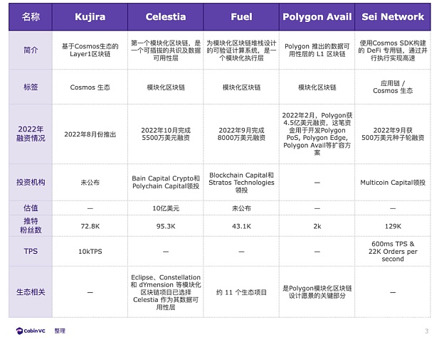 2022年获得融资的L1公链项目