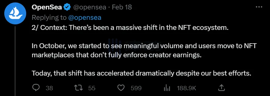 打不过就加入？OpenSea为应对“Blur挑战”，首次向Traders低头