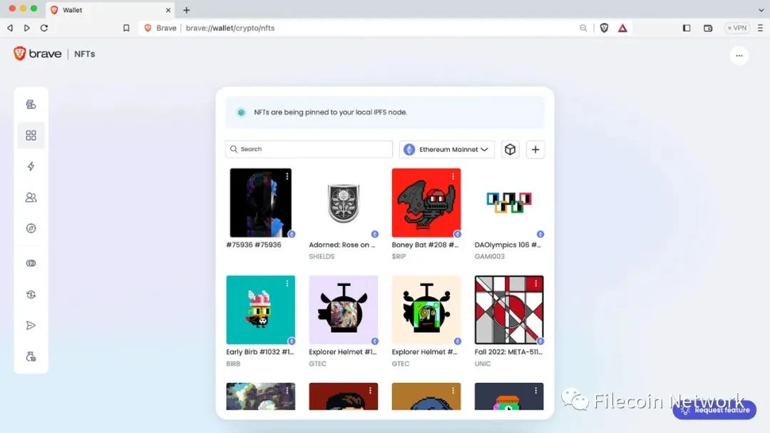Brave宣布在Brave钱包推出自动化NFT备份及增强Filecoin支持功能