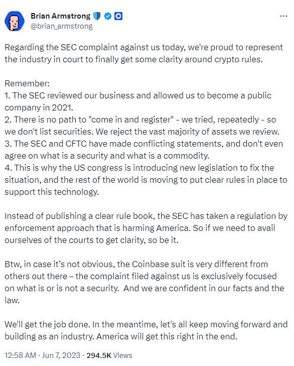 SEC主席：从业40年没见过币圈这么不合规的！Coinbase：迎战！