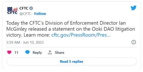 CFTC胜诉Ooki DAO，开创DAO可承担法律责任的先例