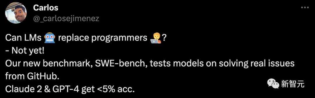 大模型无法替代码农！普林斯顿芝大惊人发现：GPT-4解决GitHub编程问题成功率为0