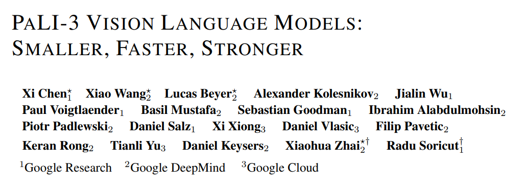 迎战GPT-4V！谷歌PaLI-3视觉语言模型问世，更小、更快、更强