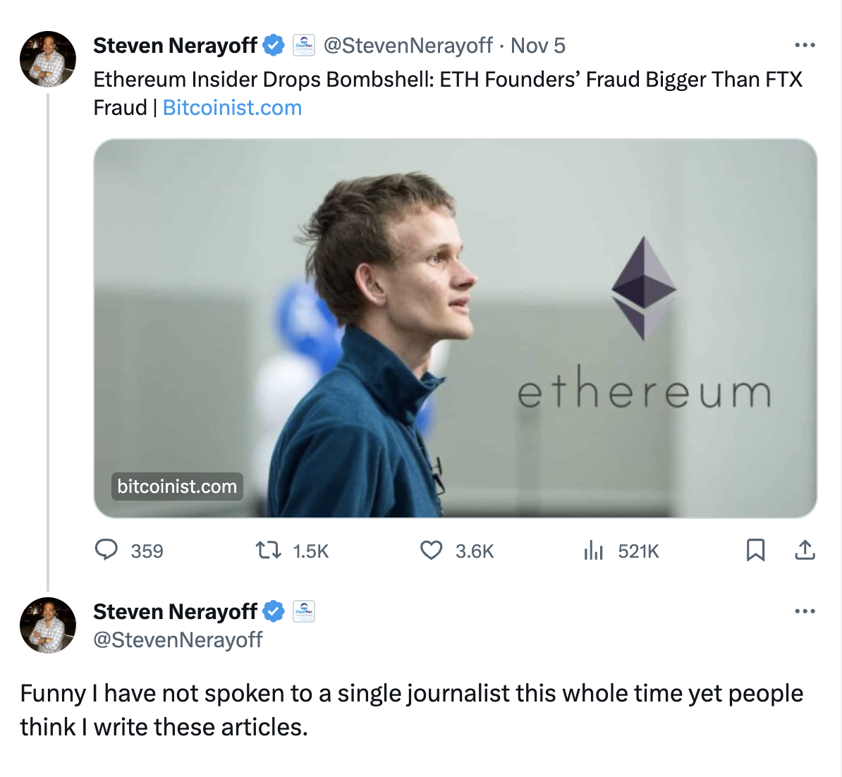 以太坊风波不断：Vitalik「欺诈」、ICO真实情况存疑、ETHGate