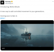 Runway 推出 Motion Brush 功能