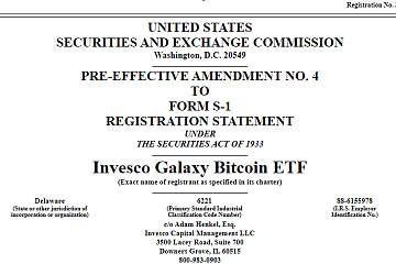 Invesco和Galaxy Digital指定摩