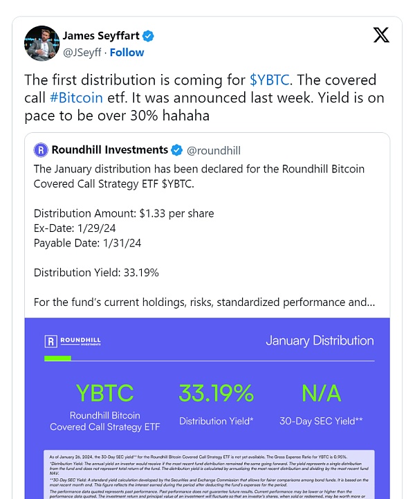 有一种新的比特币 ETF 提供 30% 的收益率：它是如何运作的