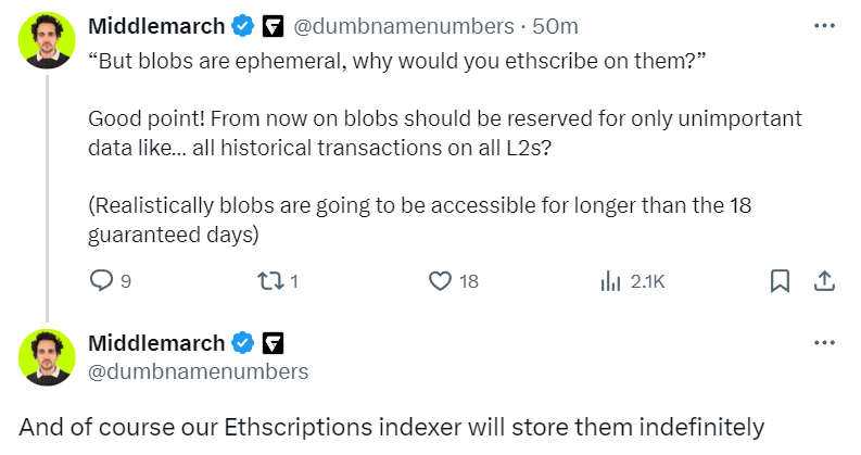 Ethscriptions2.0？一文读懂最新上线的Blobscriptions