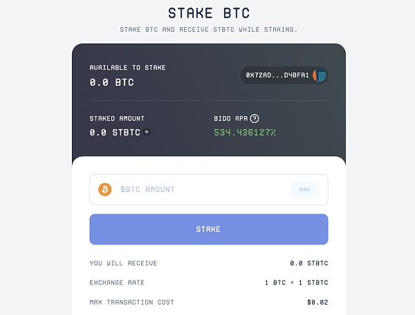 上线APY高达580% 全面解读BEVM上首个可以赚取BTC的比特币质押协议Bido