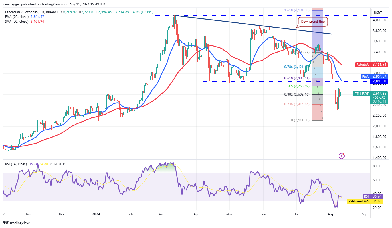 投资者认为比特币价格回调能够推动ETH、SUI、TAO和NOT的发展势头3