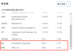 Nike劲升5%！获阿克曼旗下潘兴广场建仓，最大持仓仍是谷歌