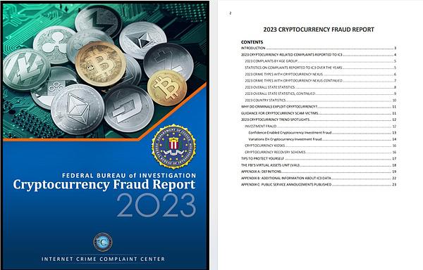 报告解读｜FBI 发布 2023 年加密货币欺诈报告