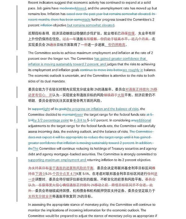 美联储议息会议笔记：前置降息 鹰派指引