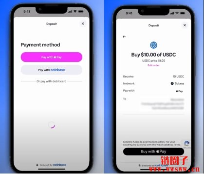 Coinbase支持Apple Pay买币，也可从Moonshot平台买币